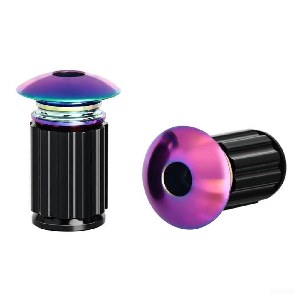 ZWEquipint Aluminum Alloy Bicycle Handlebar End Cap For Mountain Bike And Road Cycling, Lightweight Handle Bar Grips Cap With Easy Installation(Shining color)