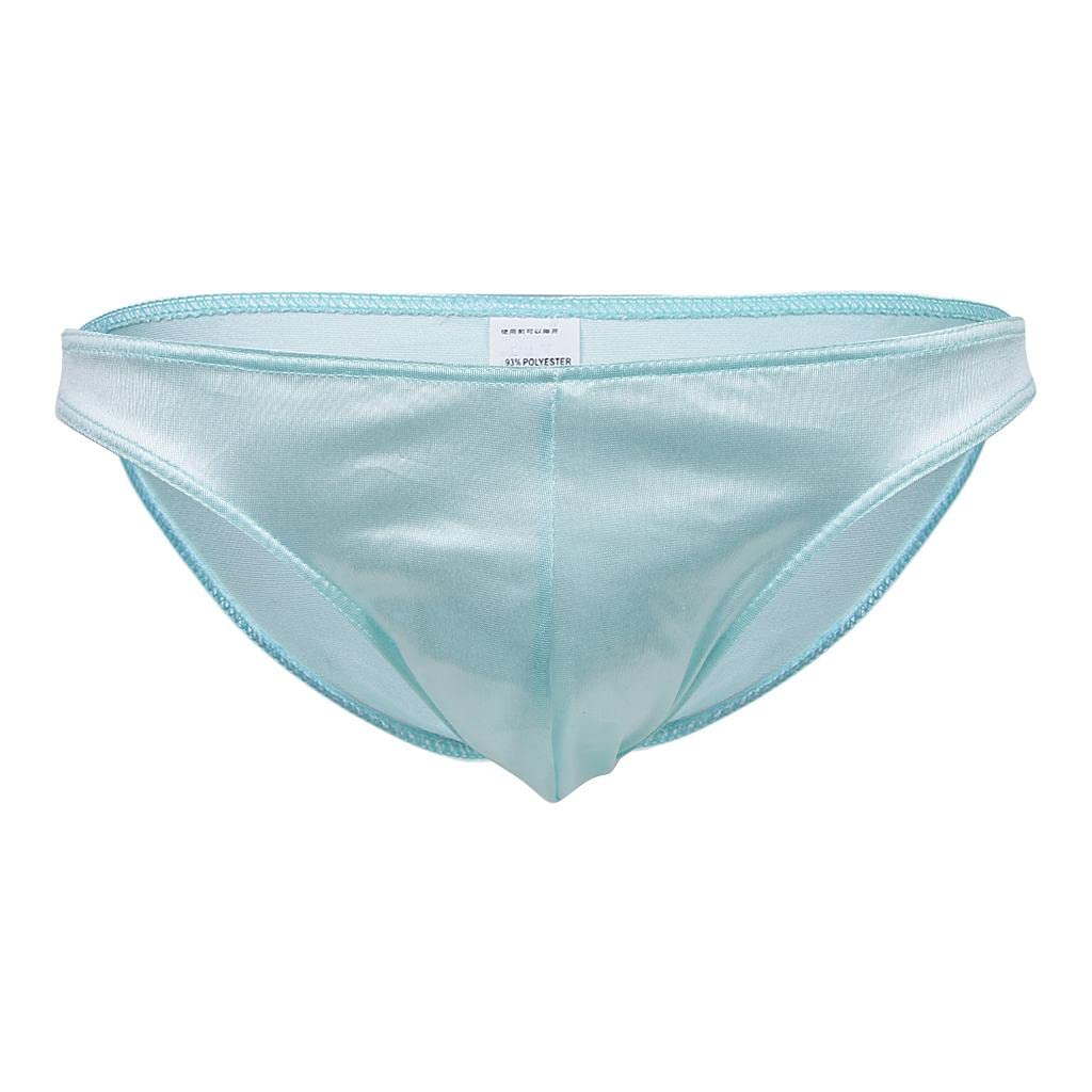 bnf Men's Shiny Imitation Leather Pouch Mini Briefs Underwear L Sky Blue | Clothing Shoes & Accessories | Mens Clothing | Underwear | 1 Piece Men Shiny Underwear-picture-26
