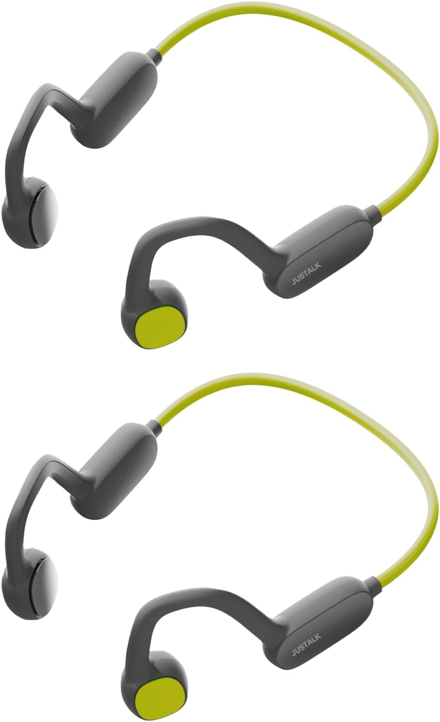 2 Pack Kids Bluetooth Headphones Wireless Earbuds, Open Ear Headphones for Kids, Internal Mic, IPX5 Waterproof, 30g Lightweight & Robust, Air Conduction,85dB Hearing Protection (2Pack Green)