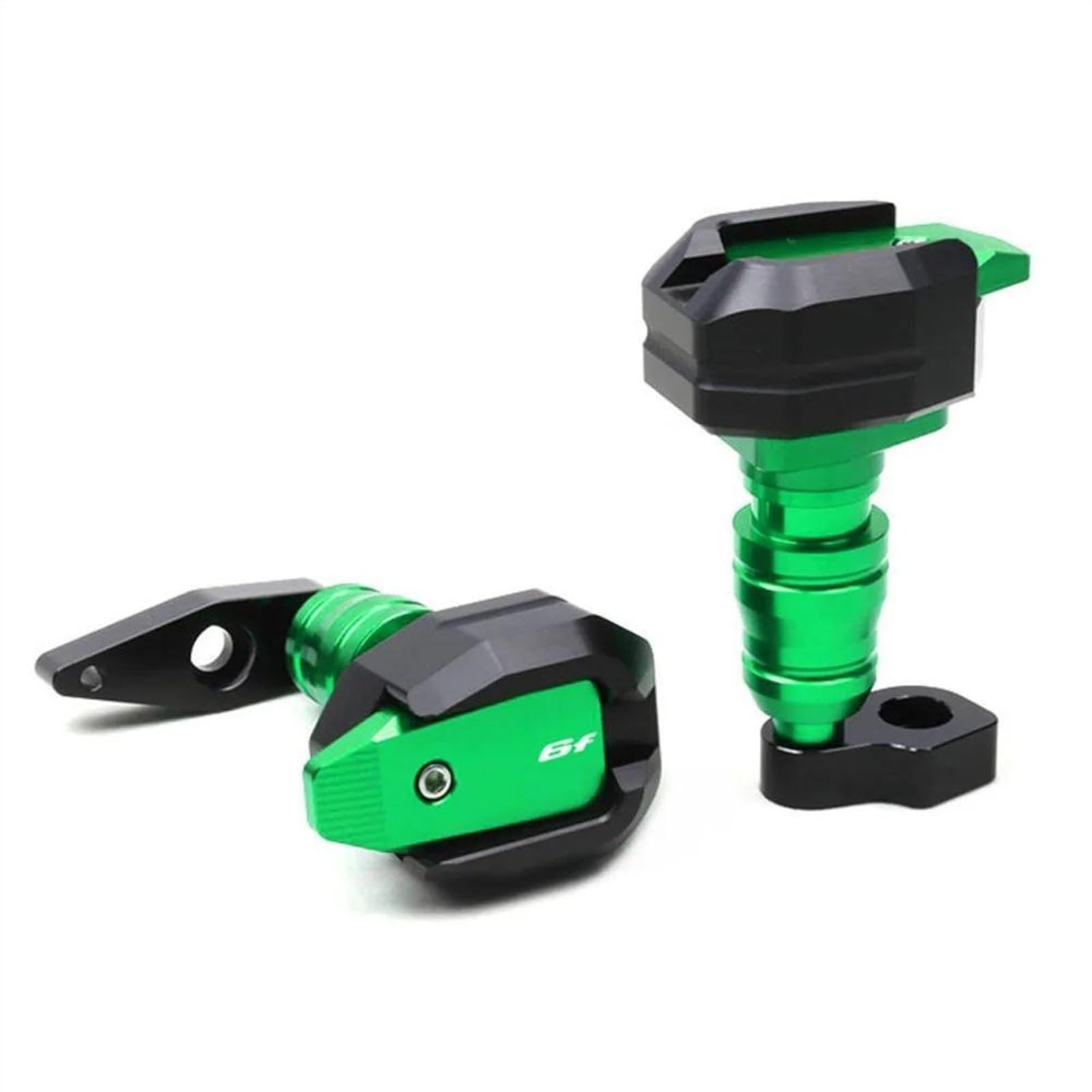 Motorrad CNC Aluminium Fallende Schutz Rahmen Slider Verkleidung Crash Pad Für ER6N ER6F 2012-2016 Universal(Green- A)