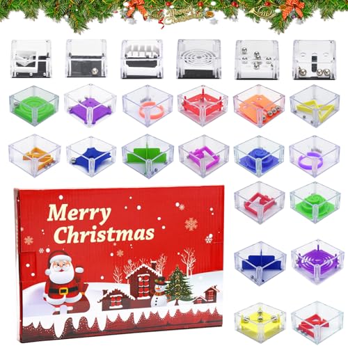 Calendario Adviento Rompecabezas Contiene 24 Cajas De Laberinto, Mini Rompecabezas, Calendario De Navidad Regalo Para Niños, Calendario De Adviento Para Niños Para Niños, Niñas, Adolescentes