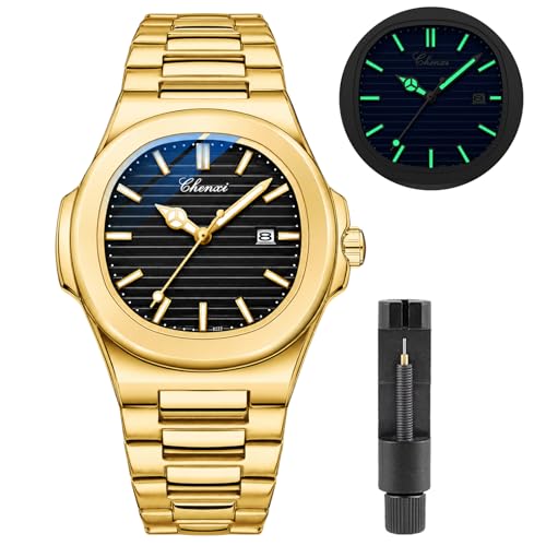 Image of Gosasa Fashion Men's Watches Date Business Watch Stainless Steel Luxury Style Luminous Quartz Waterproof Analog Display Male Wristwatch