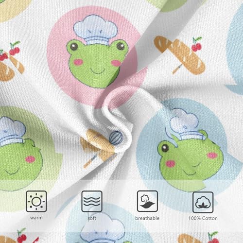 Frog Bread Pattern Boys' Underwear 100% Cotton Boys' Briefs Soft Toddler Underwear3