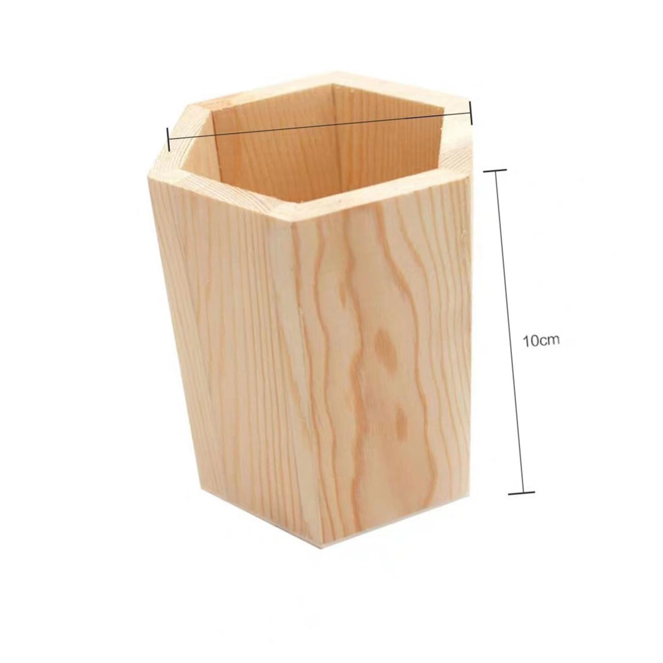 2 Set Contenitore Per Penne Fai Da Te Portapenne Carino Penna Titolare Supporto A Matita Contenitore Per Matite Portapenne in Legno Bambù 3 Pezzi * 2