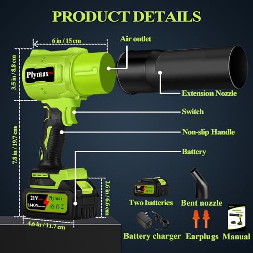 41% Off Plymax Cordless Leaf Blower with Dual Batteries - Image 6
