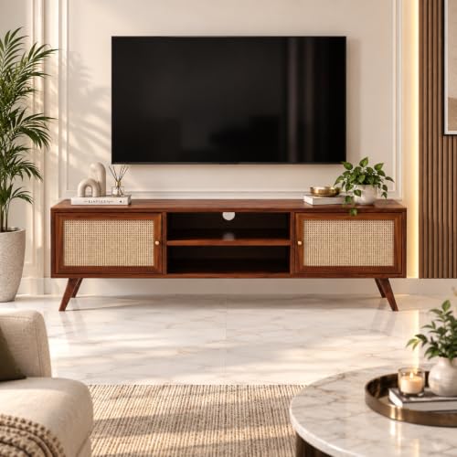 The Attic Janah TV Cabinet, Solid Wood Sideboard TV Cabinet for L...