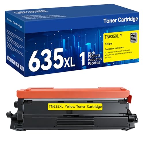 Toner TN635 jaune haute capacité pour des présentations d'entreprise réussies