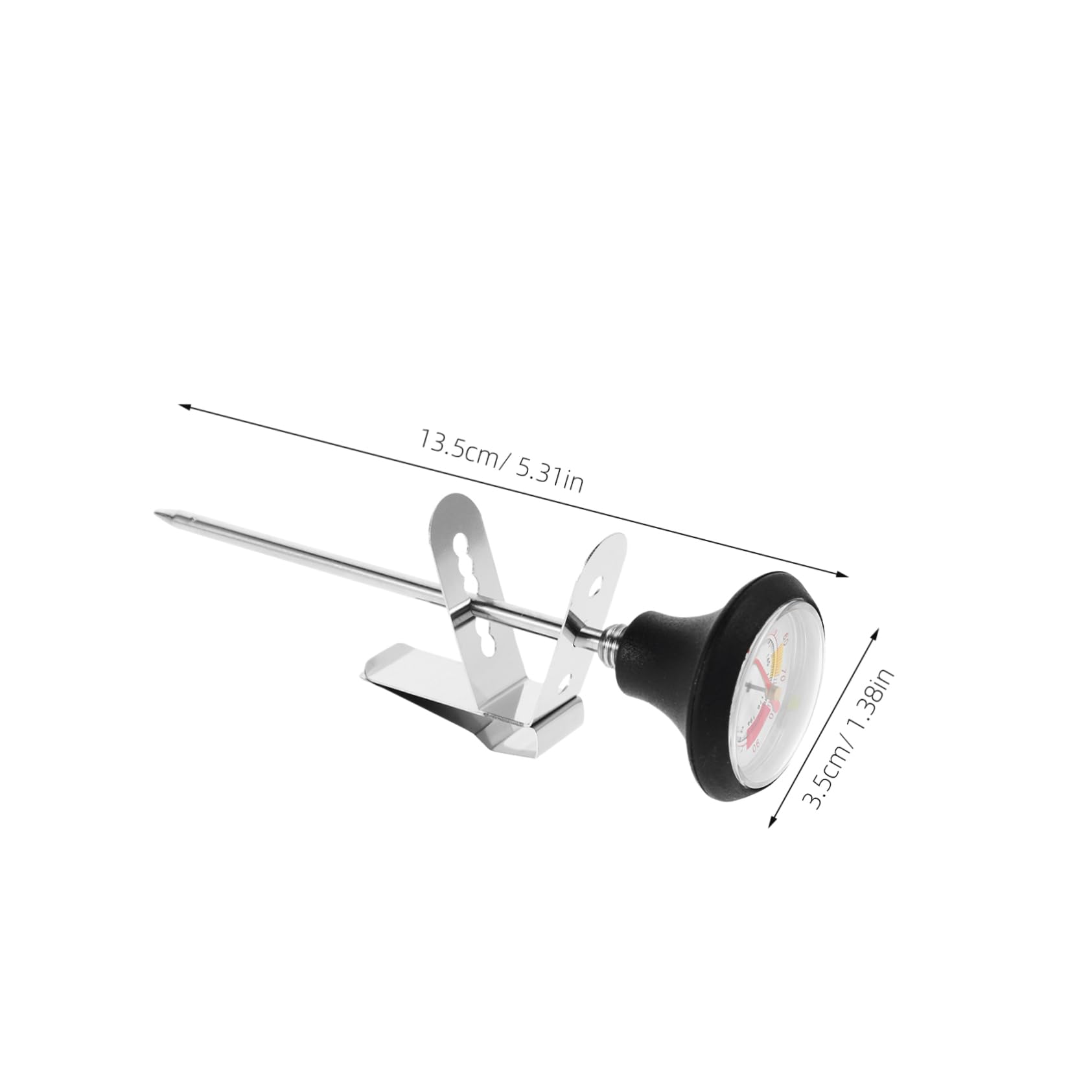 Angoily Stainless Steel Coffee Drip Kettle with Clip Food Thermometer High Precision Temperature Probe for Coffee Brewing and Milk Frothing Kitchen Accessory