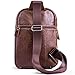 Chrysansmile Sling Bag for Men Brown Crossbody Bags for Women Genuine Leather Cross Body Bag Mini Backpack for Travel Outdoor