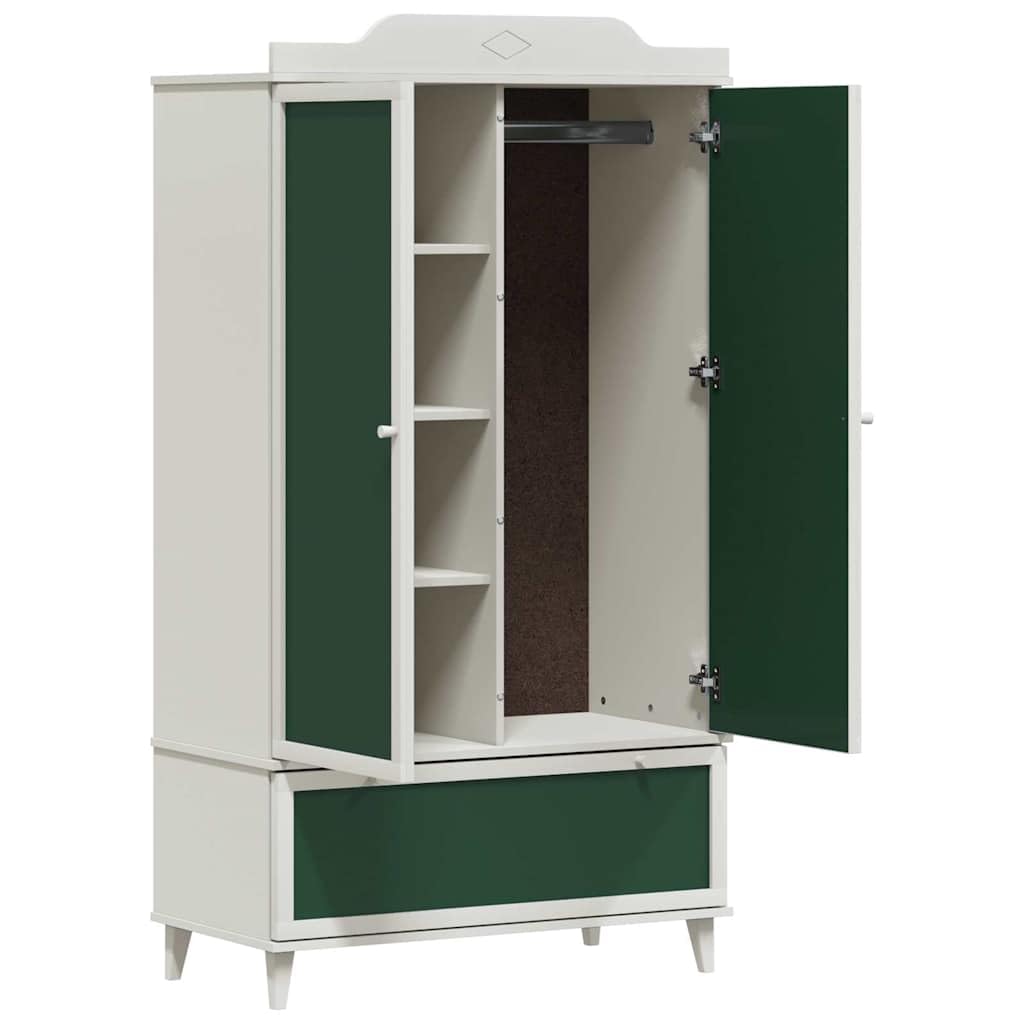 Schrank mit Kreidetafel und Schublade ROROS Weiß 90 x 45 x 165 cm