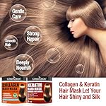 2 Pack Collagen Hair Mask & Keratin Hair Mask,Keratin Hair Treatment,Repair Treatment Deep Conditioning Hair Treatment Mask for Damaged Hair,Hydrating Conditioner with Argan Oil for Dry Hair | Argan Oil, Collagen, Biotin, Hair Treatment Mask - Image 5