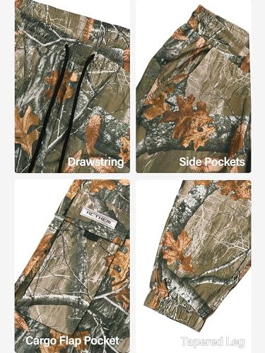 Image of JEMLDL Mens Cargo Joggers Pants Elastic Waist Drawstring with Flap Pockets Techwear Pants for Men