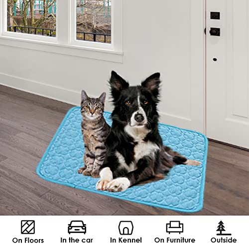 Feimax Dog Cooling Mat, Pet Summer Pads Cat Ice Silk Self Bed Sleeping Washable & Portable Cushion Home Or Outdoor For Kennel/Sofa/Bed/Floor/Car Seats Small Medium Large Dogs Cats #TOP4