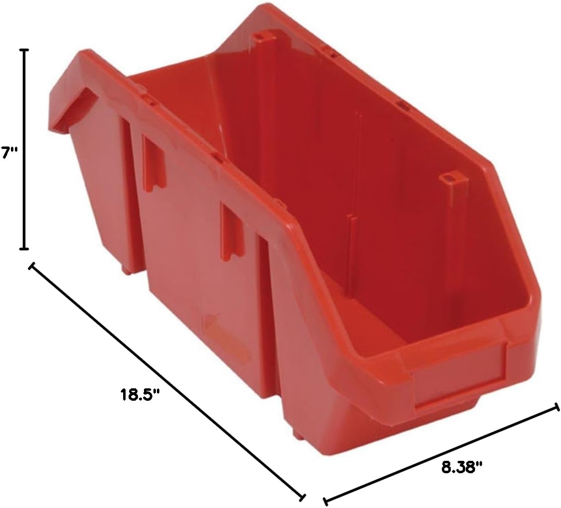 Quantum Storage Systems QP1867RD Quick Pick Bins 18-1/2-Inch by 8-3/8-Inch by 7-Inch, Red, 10-Pack