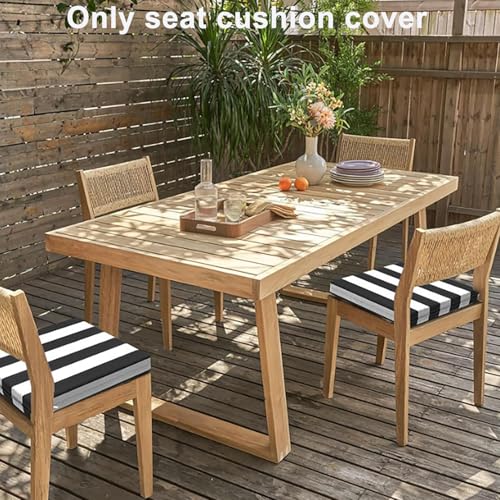 Housse de coussin d'extérieur de rechange en polyester premium pour terrasse