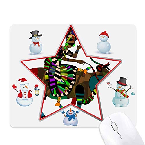 Tapis de souris étoile et bonhomme de neige pour décor de bureau