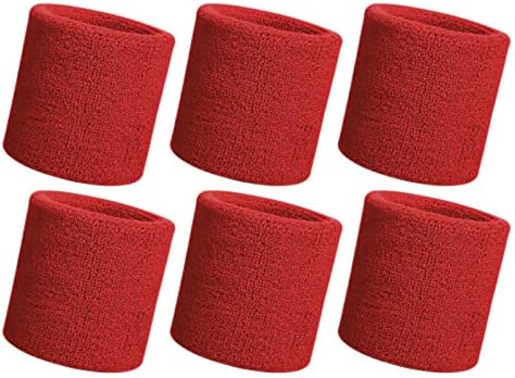 HANERDUN Sports Wristbands Sweat Wrist Sweatbands For Men And Women Terry Cloth Wrist bands Sweat For Gym Running Basketball Tennis Working Out