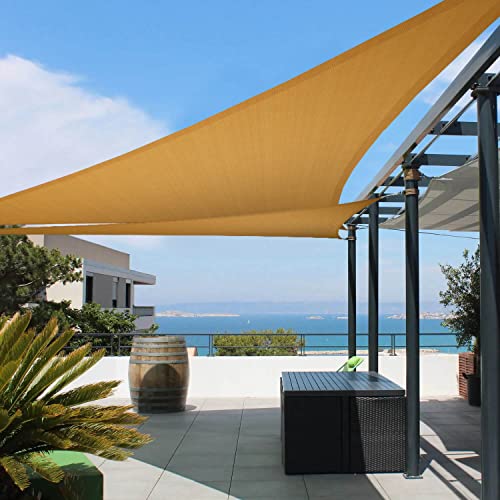 Tronssien Triangle 16'x16'x23' Sun Shade Sail, 95% UV Blockage Canopy Awning for Outdoor Patio and Garden, Yard Activities