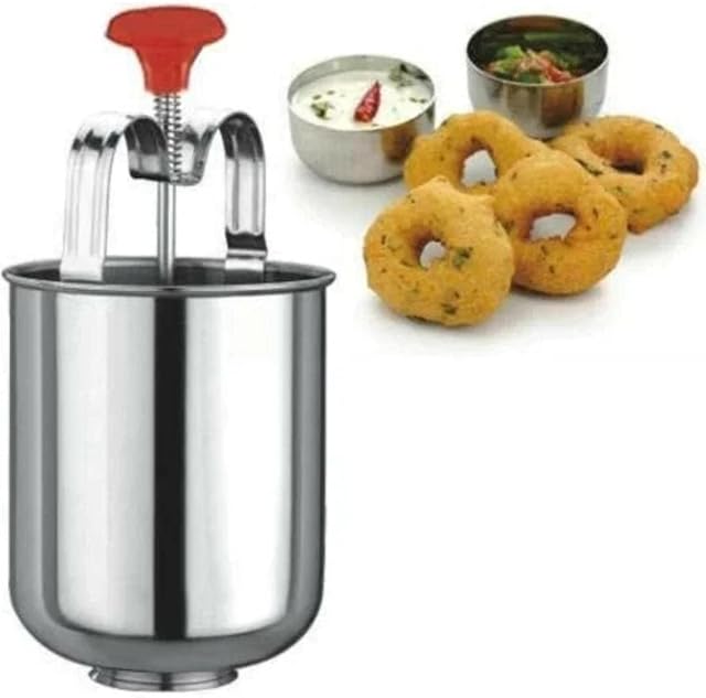 Maruti Enterprises 304 Grade Stainless Steel Medu Vada Maker | Medu Wada Maker | Donut Maker Dispenser | Stainless Steel Tool Kitchen Pastry Making | Bake Ware | South Indian Utensils  Pack of 1