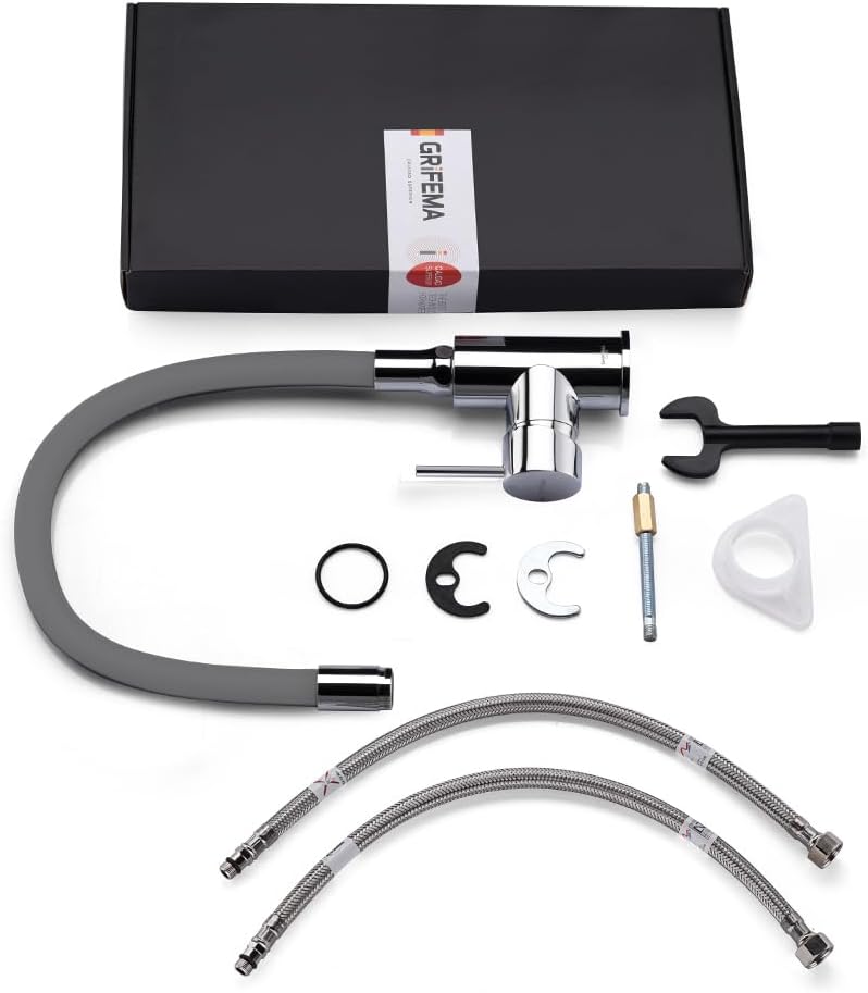 GRIFEMA G4002-9 കിച്ചൺ ടാപ്പ് ആൻഡ് ഇൻസ്റ്റലേഷൻ കിറ്റ് ഘടകങ്ങൾ