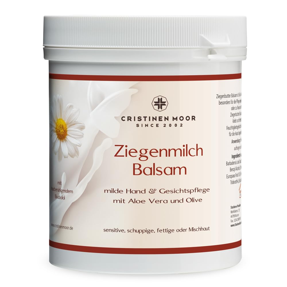 Ziegenmilch Balsam 1000 ml mit Ziegenbutter - Feuchtigkeitsspendend für empfindliche Haut - Pubertät