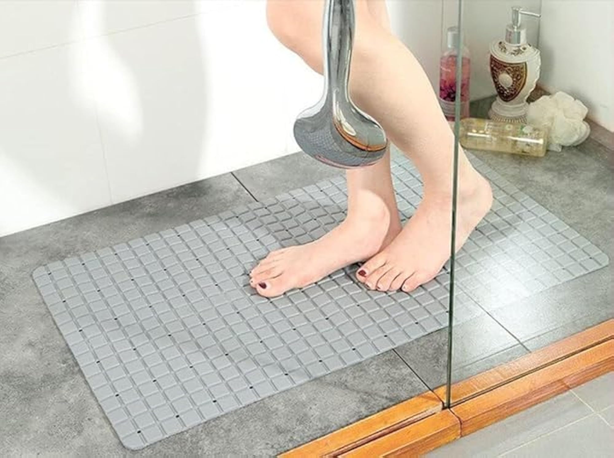 Non-Slip Anti Bacterial Bath Mat, Extra Long Shower Mat