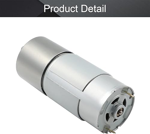 Miniatura 4 de Fielect Motor de engranajes DC 12V 16 RPM Motor eléctrico de alto par motor eléctrico de reducción de velocidad Motor con engranaje excéntrico Eje