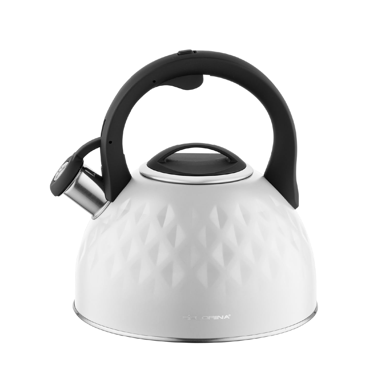 FLORINA Hervidor de Agua (2,5 l) I Tetera de Acero Inoxidable LUKE I Silbato con Mango de Bakelita I Silbido Automático I Tetera para Té y Café I Apta para Todo Tipo de Cocinas I Color: Negro — view 22