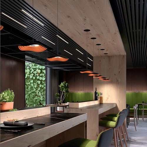Suspension LED 12W variable luminaire de plafond noir minimaliste et moderne - 5