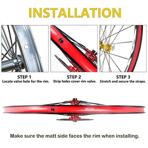 Pusnmi Bike Tire Liner Rim Strip, Bicycle Rim Liner Bike Tire Liner Rim Tape Inner Tube Protection Pad Bicycle Tire Rim Liner Fits Size 20'' #TOP4