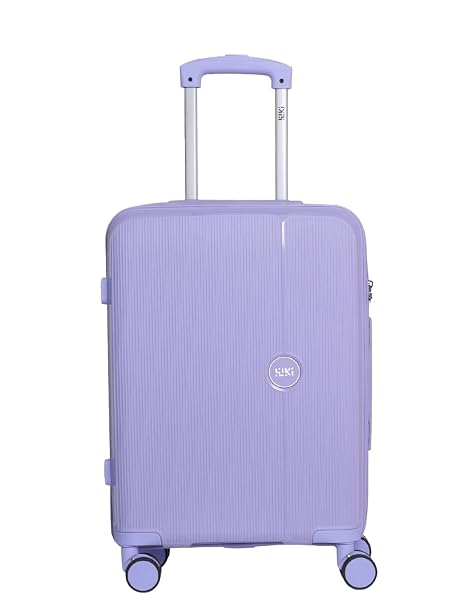 Wiki Zine 8 Wheel Hardside Polycarbonate Trolley by Wildcraft,Large,Pstl_Prpl