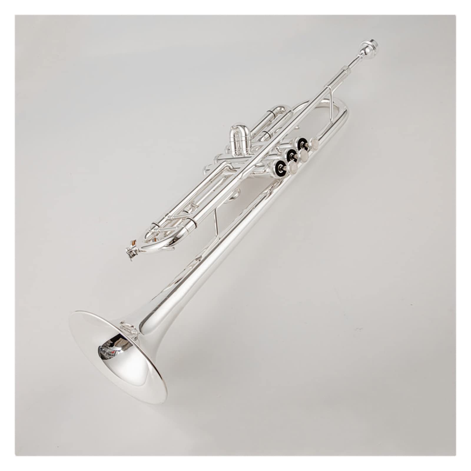 początkujących trąbka Profesjonalna Trąbka Bb Trąbka B Płaskie Mosiężne Posrebrzane Instrumenty Muzyczne Blaszane Z Futerałem Trąbka