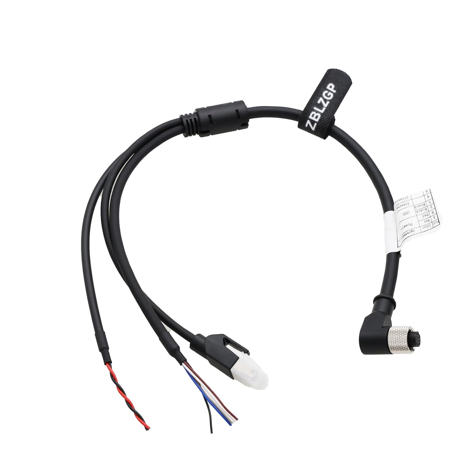 Aviation Plug M12 12Pin 1 to 3 Wire for Livox Foraging MID-360 LID-360 LIDAR (Elbow 12Pin Female, 50cm)