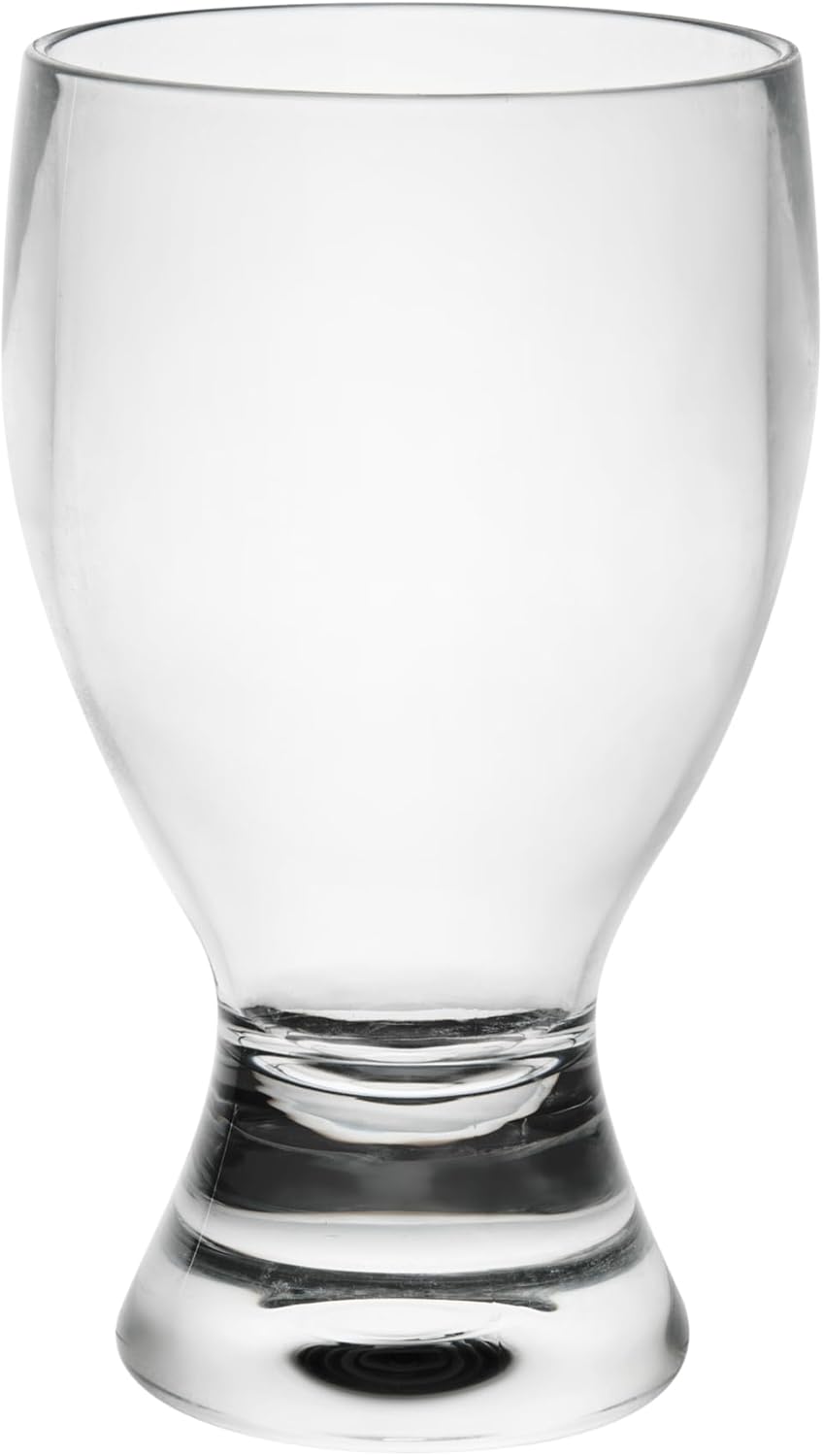 Restaurantware Bev Tek 14 Ounce Craft Beer Glasses, 6 Modern Beer Glasses - Dishwashable, Clear Polycarbonate Beer Glasses, Shatterproof, For All Kinds Of Beverages