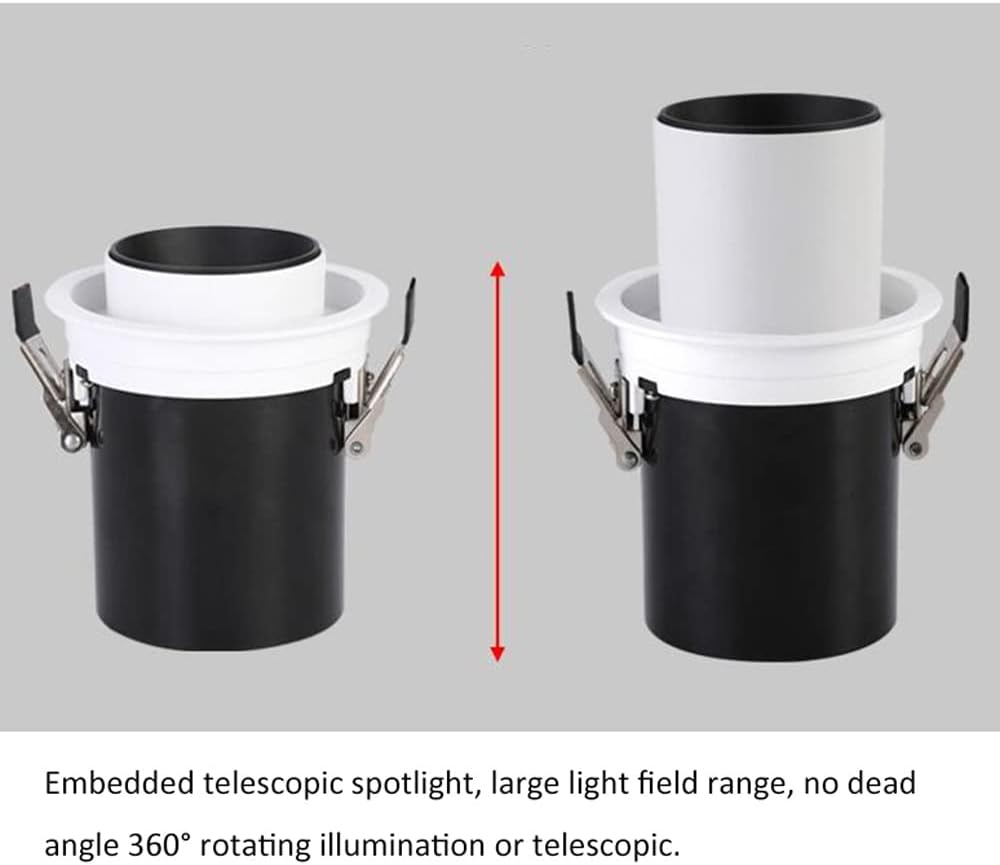 2.5-4.5inch Canless Rotation LED Downlight 7W,10W,15W,20W,25W Retractable Spotlight,Adjustable LED Recessed Light,Eyeball Ceilling Potlight,CRI >90,Simple Installation