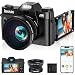 ISHARE Digital Camera for Photography, 4K 48MP Anti-Shake WiFi Vlogging Video Camera, 3-inch 180° Flip Screen, 16X Digital Zoom, Wide Angle & Macro Lens and Battery