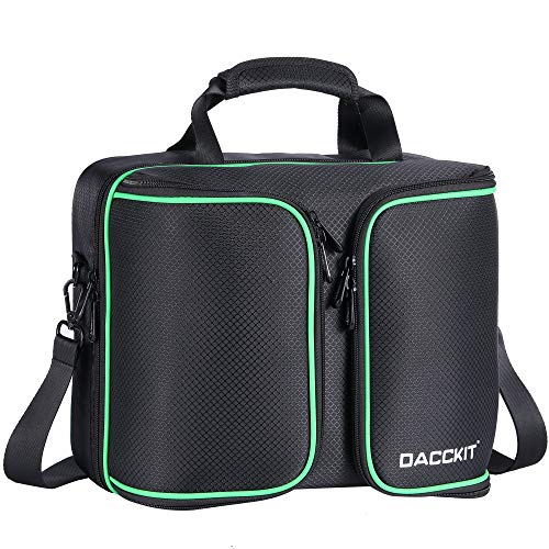 D DACCKIT Travel Carrying Case Compatible with Xbox One X/Xbox One S Console and Accessories - Fit Game Console, 2x Wireless Controllers, Games, Headsets, Power Cables and More