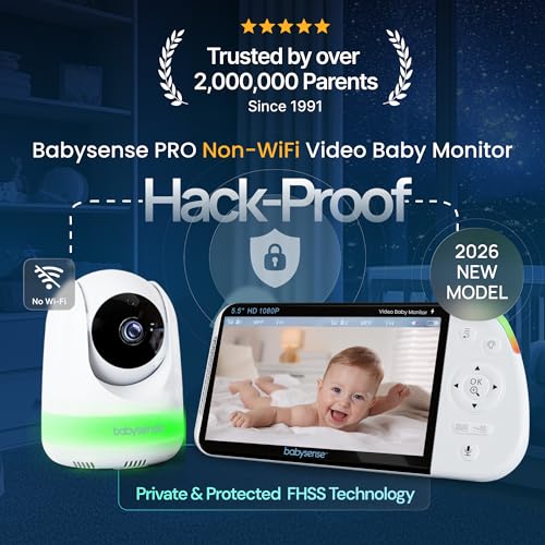 Babysense PRO 5.5" Video Baby Monitor with RF (No Wi-Fi) — view 2