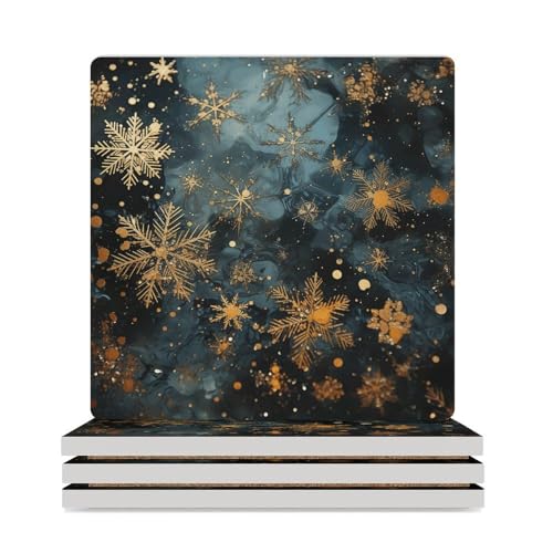 Dessous de verre flocon de neige table basse protège-table lavable