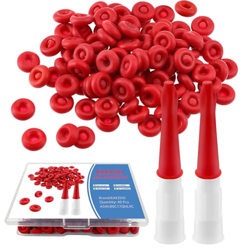 KAEZDD 40 Pcs Caulk Tube Sealer Caps Caulking Gun Tip Caps Caulking Tool Accessory Caulk Sealer Saver for Open Caulking Tube Sealing and Preserving with Storage Box for Easy Storage