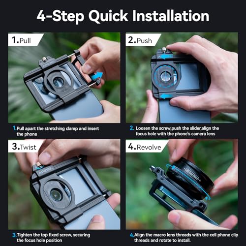 Zoom Macro Lens Kit - 10-20X Universal Phone Lens, HD Macro Photography for iPhone, Android & More