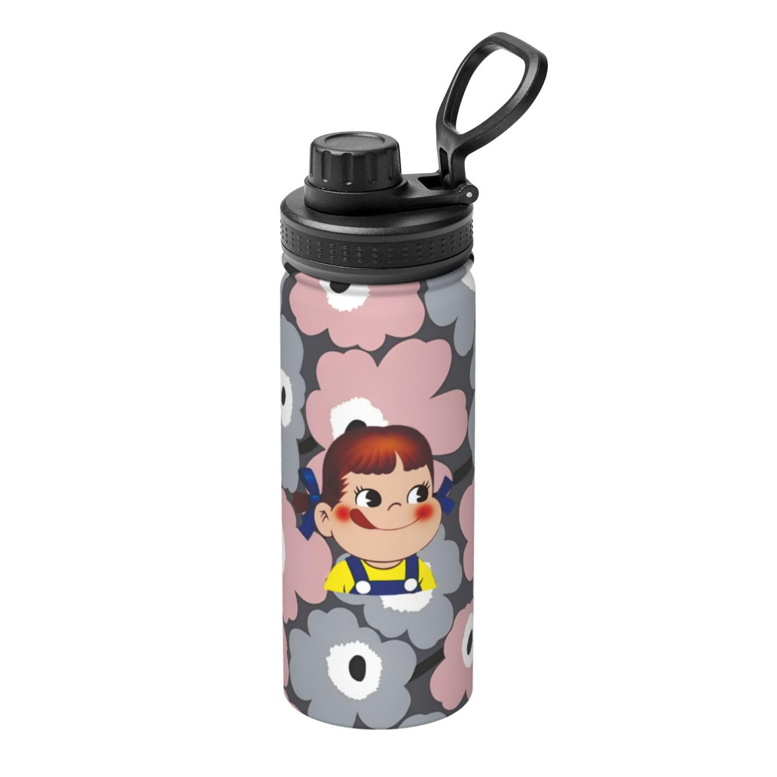 Amazon.co.jp: 花柄 ペコちゃん 18oz 魔法瓶 ステンレスボトル