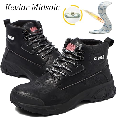 Image of Nutropa Steel Toe Boots for Men Women, Lightweight Work & Safety Shoes Outdoor Protection Footwear Puncture Proof Industrial and Construction Shoes