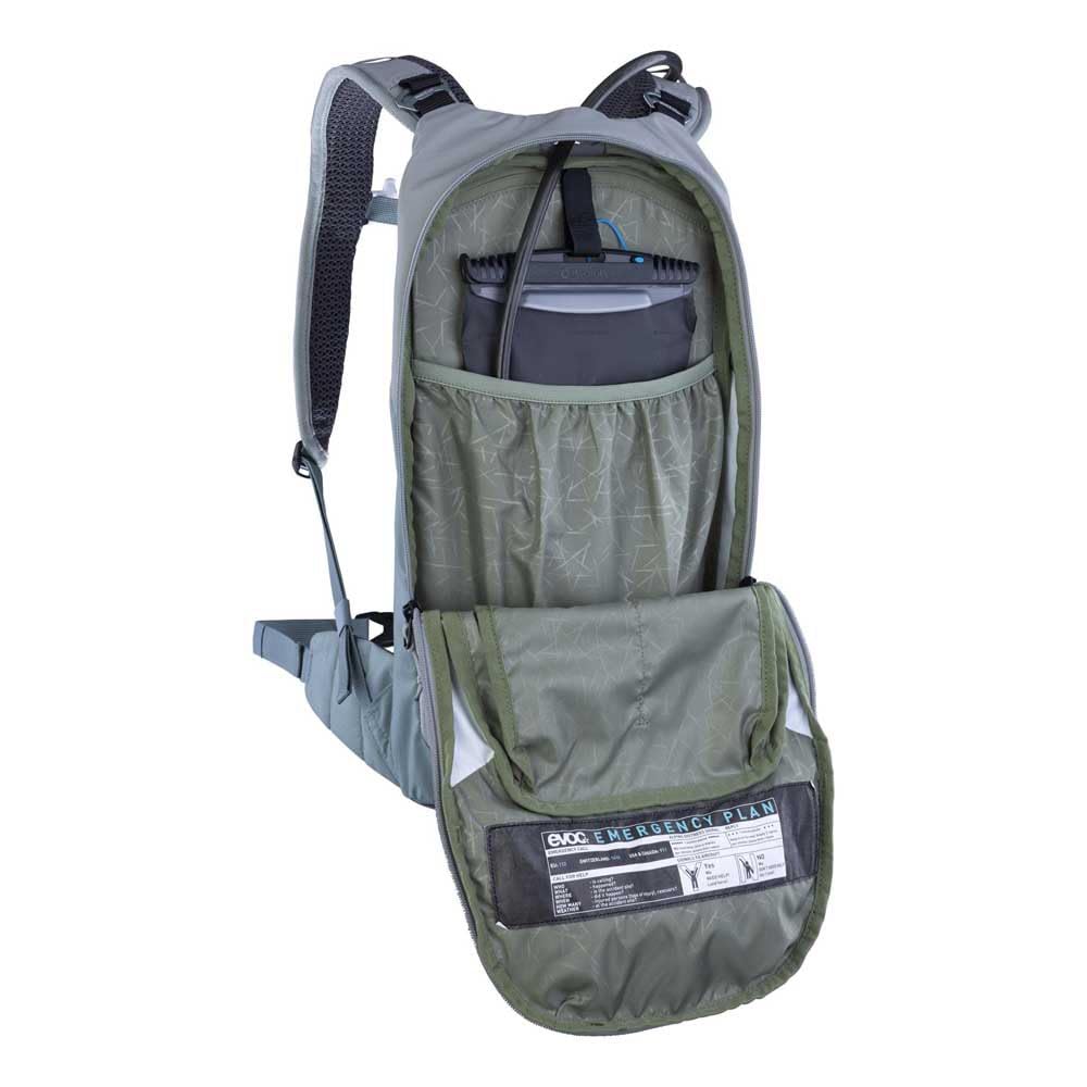 EVOC STAGE 6, Backpack (verstellbare Schultergurte durch BRACE LINK, AIR FLOW CONTACT SYSTEM, wählbar mit Trinkblase oder ohne, inkl. Werkzeugfach, One Size)