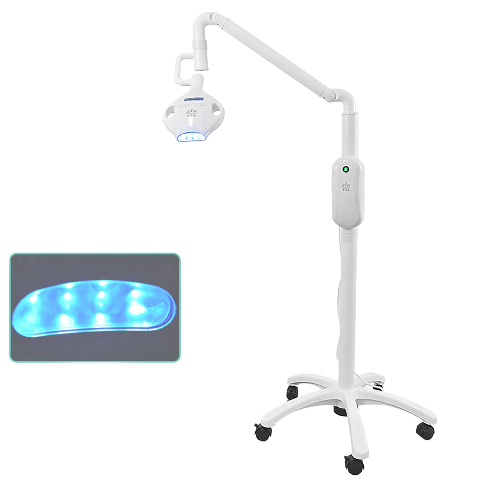 40 W Professional Teeth Whitening Machine with 8Pcs LED Cold Blue Light Teeth Whitening Bleaching Accelerator for Dental