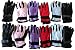 12 Pairs Of excell Woman's Warm Winter Fleece Gloves,Assorted,One Size