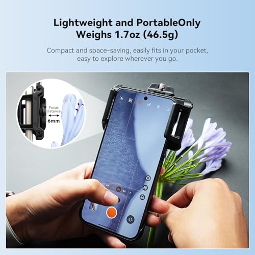 Image of APEXEL 3-in-1 Phone Microscope Lens, PhoneMicro 5 Series 100X /200X /300X Phone Micro Lens for Android /iPhone with LED Light /CPL /Universal Clip, Phone Lens Attachment Mini Pocket Microscope Camera