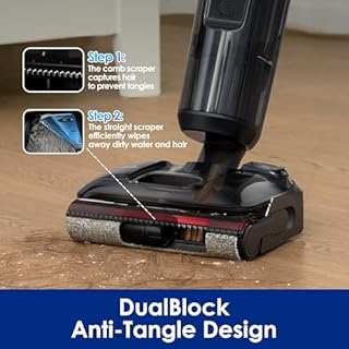 Tineco Floor ONE S7 Stretch Ultra Cordless Wet Dry Vacuum Cleaner, 180°Lay-Flat Anti-Tangle Design, 50 Minutes Runtime, 185℉ Flashdry Self-Cleaning, Dual-Sided Edge Cleaning