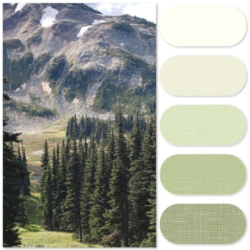 JINCHAN Small Stall Shower Curtain 36x72 Inch Waterproof Fabric Ombre Green by jinchan - Used condition - Image 2