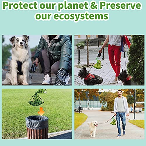 Image of Dog poop bag, super thick dog trash bag, suitable for dog poop, biodegradable dog poop bag, strong dog bag, lavender scented eco-friendly dog bag, 135 bags
